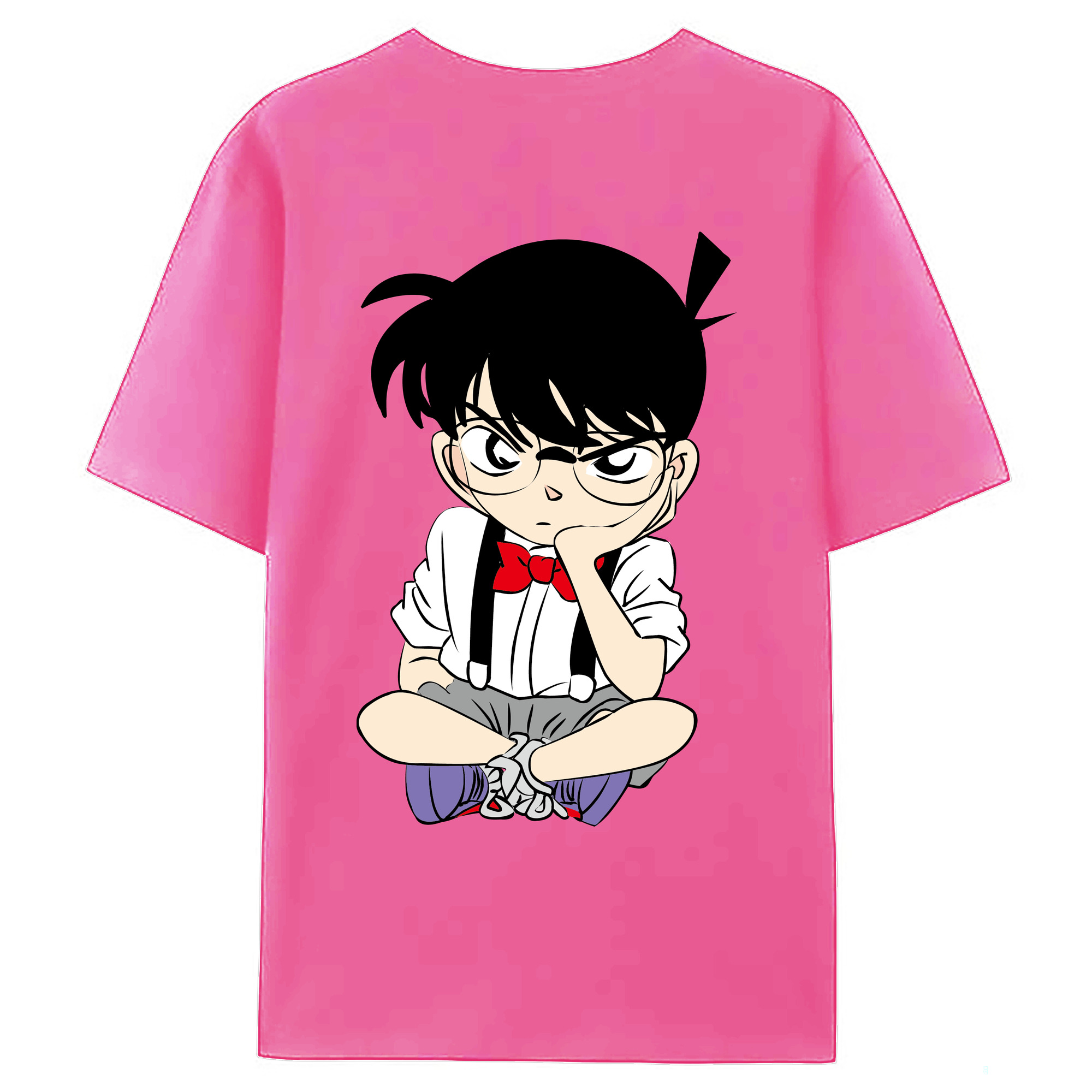 （画像用） 名探偵コナン 江戸川 コナン Detective Conan Conan Edogawa レディース半袖Tシャツ(バックプリント)